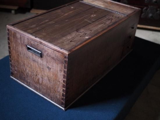 アンティーク長火鉢型ローテーブル 明治時代リメイク 古録展