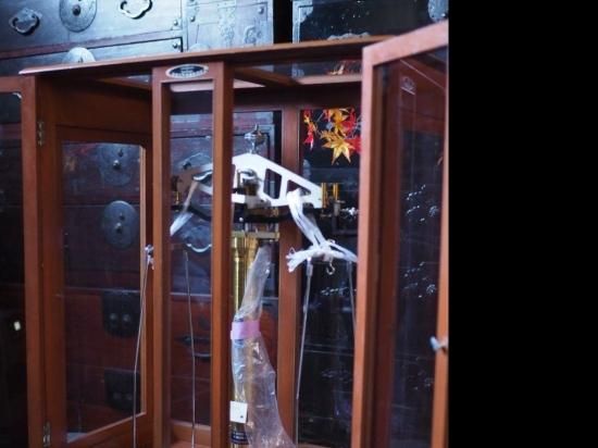 精密天秤(安並化学)の木製ガラスケース 昭和中期 古録展 送料別