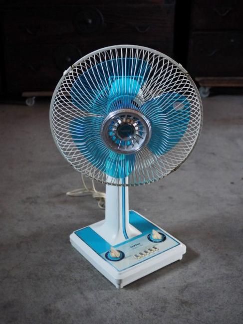 昭和レトロ扇風機 実働 ブラザー 首振りNG 昭和中期 古録展 送料別 E 