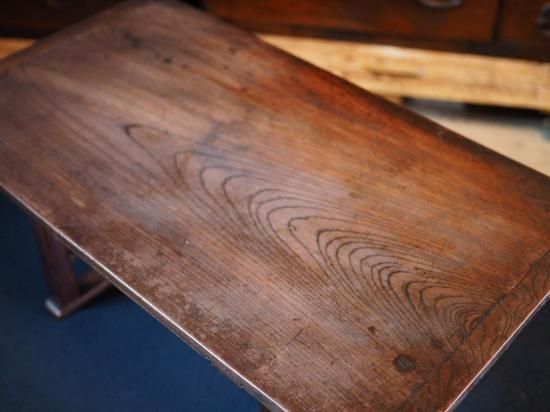【メール便不可】 欅造り江戸時代の指し物机 古録展 送料別 Eサイズ 中古 品番F42321 その他
