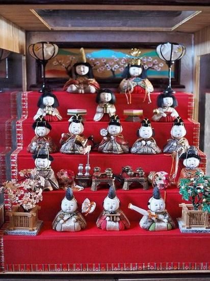 小さな可愛い雛人形 ガラスケース入り 昭和後期 古録展 【注 小さな可愛い雛人形 ガラスケース入り 昭和後期 古録展 【注