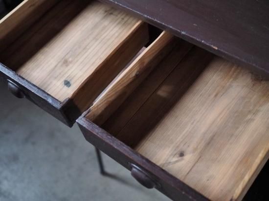 昭和レトロ定番ペンキ仕上げ文机 昭和初期 古録展 送料別 Fサイズ 中古