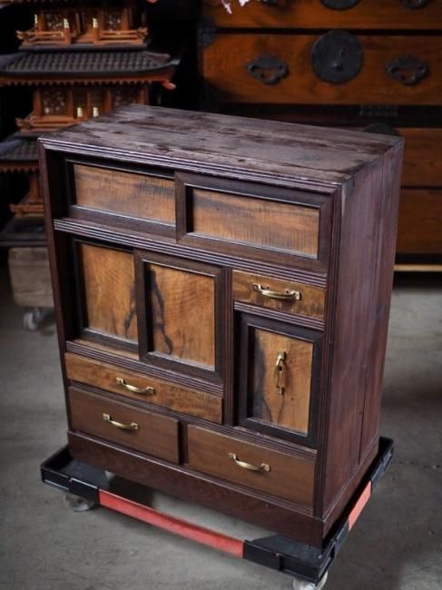 茶棚 アンティーク お盆限定価格！！ アンティーク 茶箪笥 紫檀 茶棚