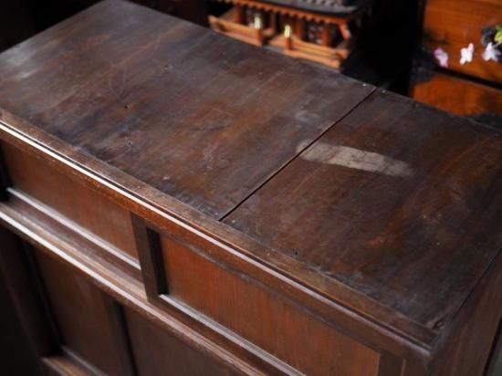 前栗造総無垢材 昭和レトロ茶箪笥 昭和前期 古録展 送料別 Lサイズ