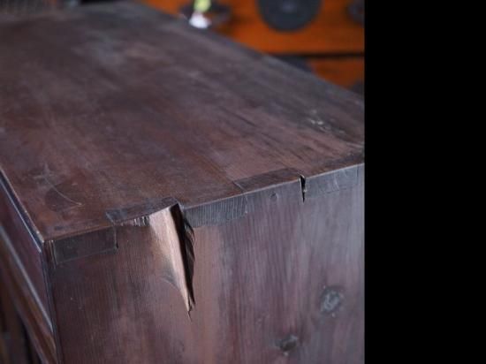 和モダンなデザイン高級アンティーク茶箪笥 昭和初期 古録展