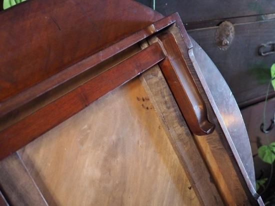 昭和レトロ折畳厚材重量有丸ちゃぶ台 昭和中期 古録展 送料別 H