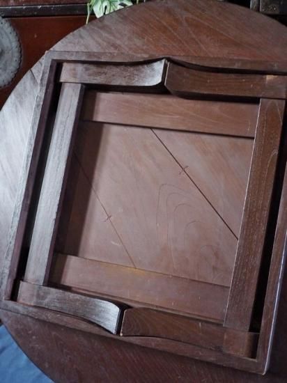 ウィンドウ☆大正〜昭和時代物☆ちゃぶ台 昭和レトロ折畳厚材重量有丸ちゃぶ台 昭和中期 古録展 送料別 G