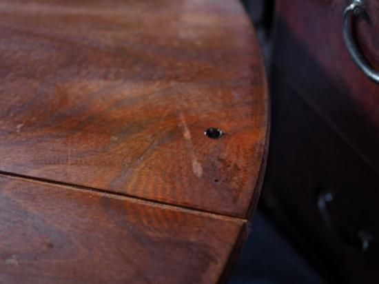 昭和レトロ折畳厚材重量有丸ちゃぶ台 昭和中期 古録展 送料別 Hサイズ