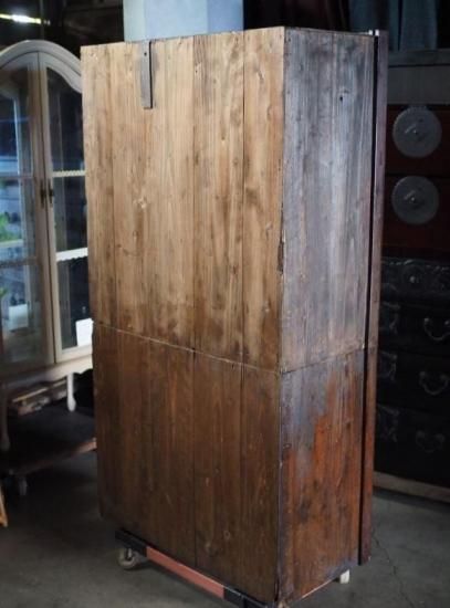 アンティーク二段重ね水屋箪笥 大正～昭和初期 古録展 送料別 Mサイズ