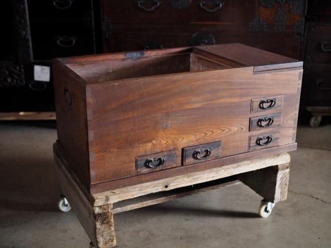 t_plan、BE347　時代古民具　欅玉杢製　関東火鉢　黒柿 　祥雲堂 t_plan、BE347 時代古民具 欅玉杢製 関東火鉢 黒柿 祥雲堂 t_plan、