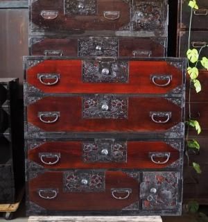 棚 本棚 茶箪笥 箪笥 収納 - アンティーク和家具専門店 古録展
