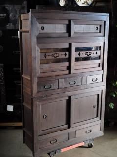 棚 本棚 茶箪笥 箪笥 収納 - アンティーク和家具専門店 古録展