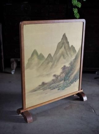 衝立、彫刻衝立、水彩絵衝立、明治時代衝立、木彫り衝立、鶏と竹とすずめ 衝立、彫刻衝立、水彩絵衝立、明治時代衝立、木彫り衝立、鶏と竹とすずめ