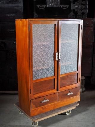 【在庫整理価格】昭和レトロ　木製　茶箪笥　戸棚 楽天市場】和風 茶箪笥 レトロ 食器棚 収納棚 中古 タンス 茶棚 たんす