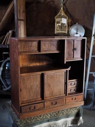 棚 本棚 茶箪笥 箪笥 収納 - アンティーク和家具専門店 古録展 | 江戸