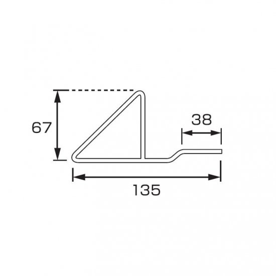 S-3 折版用アングル止 段付 L4×50用 - 雪止金具と板金道具工具の店