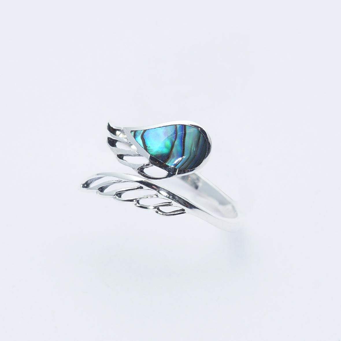 W FETHER LINE ABALONE - SCARLINE silver and leather