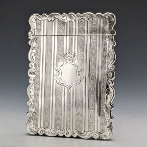 1853年 英国アンティーク  純銀カードケース 62g FREDERICK MARSON 