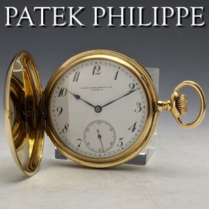 1910年頃 アンティーク 動作良好 パテックフィリップ 懐中時計 K18金無垢フルハンター88g BOX入り 
