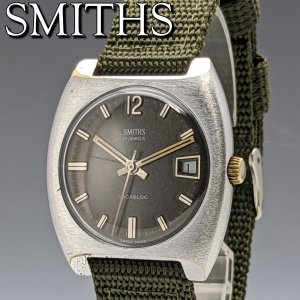1970年代 英国ヴィンテージ 動作良好 スミス 17石 ミリタリー 腕時計