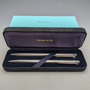 ティファニー（Tiffany&Co.） 純銀 シャープペンシル ＆ ボールペンセット BOX入り