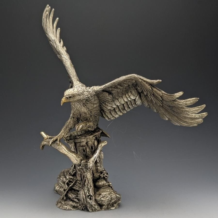 純銀張り彫刻 イーグル 鷲 オブジェ 超大型 7g 英国カントリーアーティスト社 修復あり 純銀張り彫刻 イーグル 鷲 オブジェ 超大型 7g 英国カントリーアーティスト社 修復あり