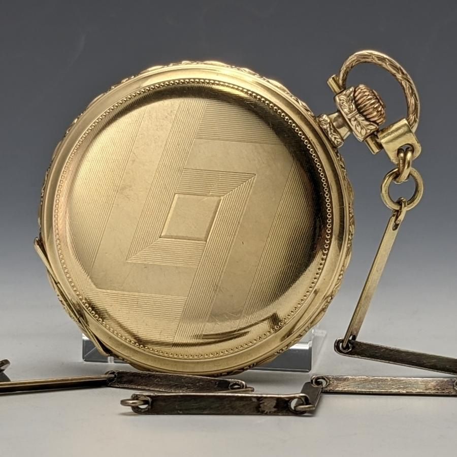 1921年頃 アンティーク 動作良好 ゼニス 金張りハンターケース 懐中