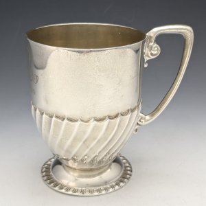 1898年 英国アンティーク 純銀 マグカップ 175g WAKELEY & WHEELER