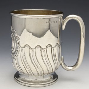 1901年 英国アンティーク 純銀 マグカップ 128g Levi & Salaman