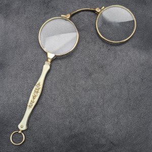 19世紀後半 アンティーク 米国ゴーハム社 携帯用折りたたみ式眼鏡 ロニエット