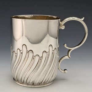 1894年 英国アンティーク 純銀 マグカップ 106g Plante & Co