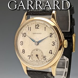 1957年 英国ヴィンテージ 動作良好 ガラード K9金無垢デニソンケース 機械式 紳士用腕時計 BOX入り