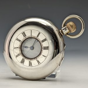 【整備済】1899年 英国アンティーク PAIN BROTHERS 動作良好 ドクターズウォッチ 銀側ハーフハンター 懐中時計