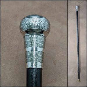 1921年 英国アンティーク 純銀ポンメルハンドル 紳士用ステッキ 杖 91cm