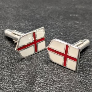 英国ヴィンテージ 純銀製 赤十字デザイン カフリンクス