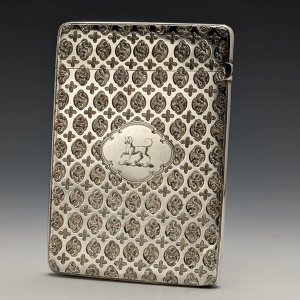 【お取り置き中】1885年 英国アンティーク  純銀製カードケース 60g Frederick Marson
