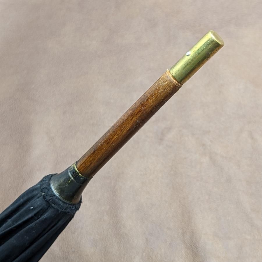 1923年 英国アンティーク 紳士用アンブレラ ホーンハンドル 直径105cm
