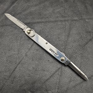 1960年 英国ヴィンテージ 純銀ハンドル ダブルブレード 折りたたみミニナイフ