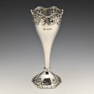 1914年 英国アンティーク 純銀製 花瓶 一輪挿し MAPPIN&WEBB