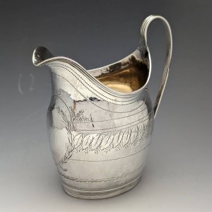 1801年 英国アンティーク ジョージアン 純銀製 クリームジャグ 97g