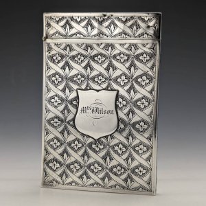 1830年 英国アンティーク  純銀製カードケース エジンバラJR