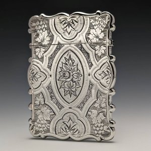 1871年 英国アンティーク 純銀製カードケース 59g GEORGE UNITE