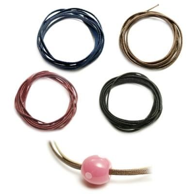 ガラス玉　革紐 革紐ネックレスお仕立て - KOBEとんぼ玉ミュージアムWEBSHOP