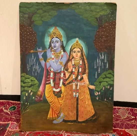 神様絵画】 クリシュナ＆ラーダ| 高級インド雑貨カオス 通販