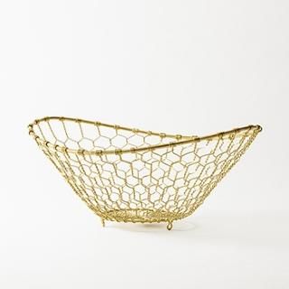 WAVE BASKET  brass
