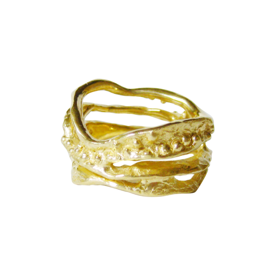 billowing ring gold