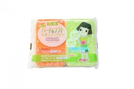 ハード＆ソフトスポンジ 2個入り | 使いやすいソフトスポンジと頑丈な