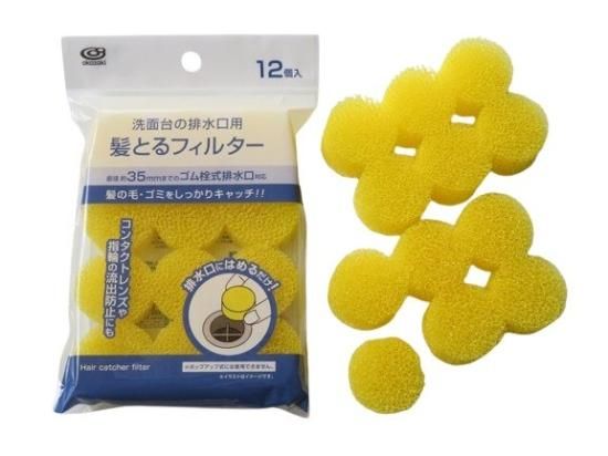 髪とるフィルター 12個入り - スポンジ・洗濯ネット・ハンガー