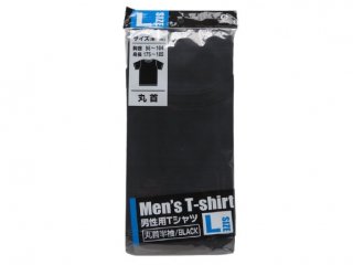 男性用Tシャツ　丸首　Lサイズ　黒　身長175〜185�