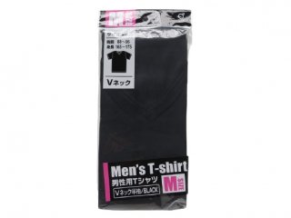 男性用Tシャツ　Vネック　Mサイズ　黒　身長165〜175�